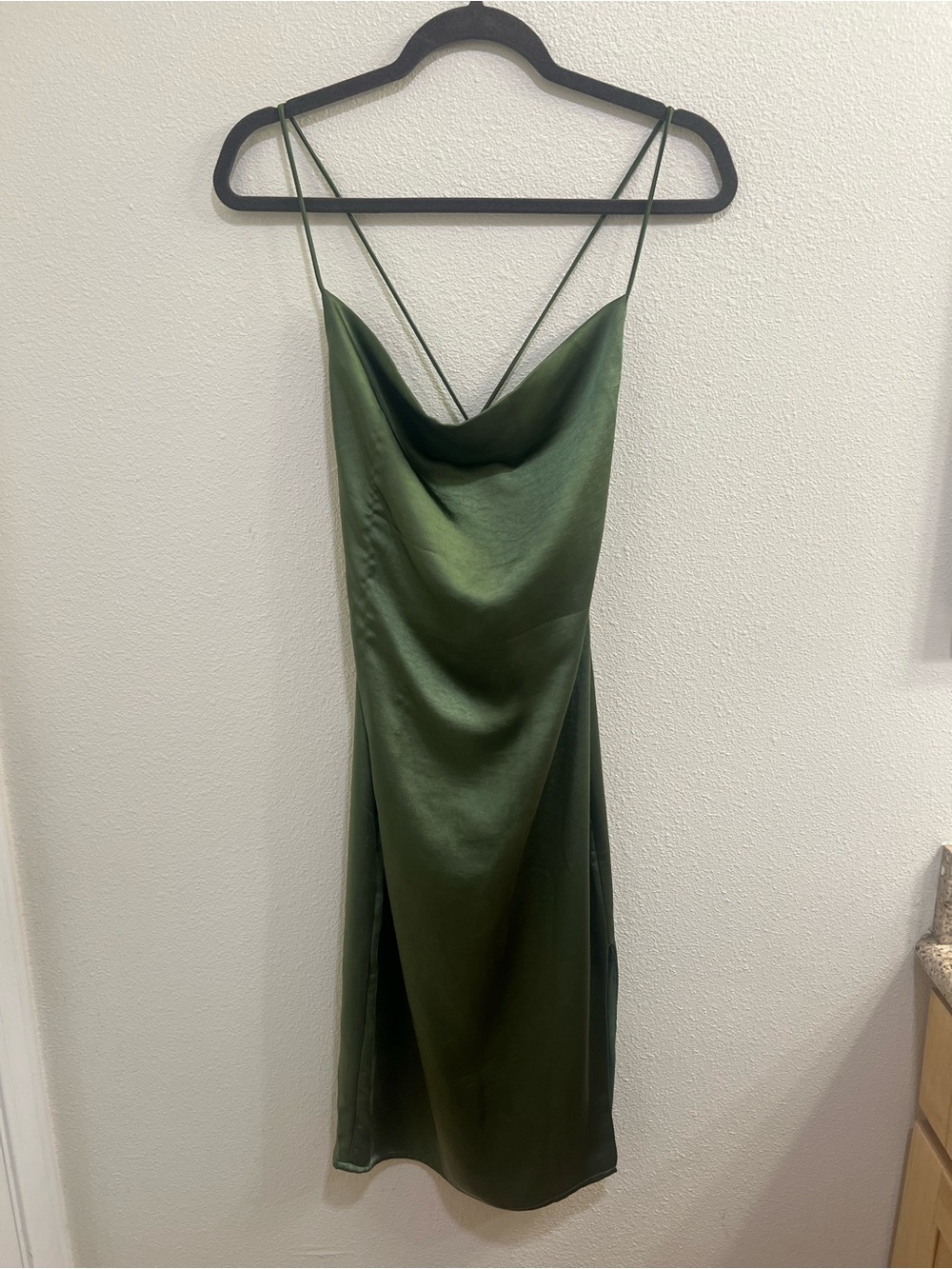 Superdown Women’s Satin Slip dress - Green